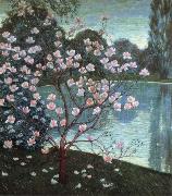 wilhelm list magnolia oil painting